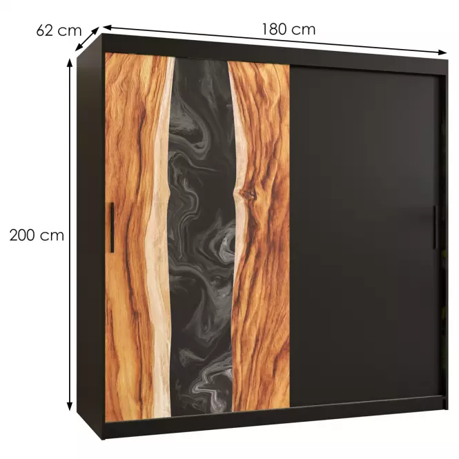 Skriňa Resin 180 čierna /čierna