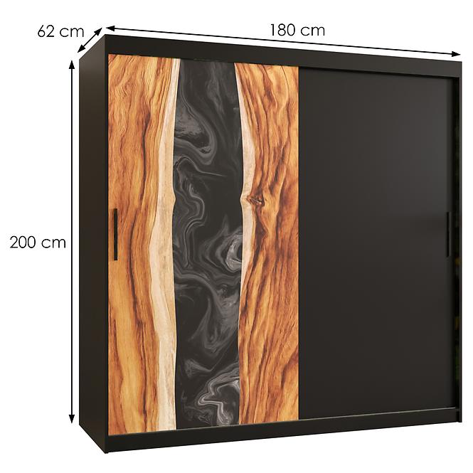 Skriňa Resin 180 čierna /čierna