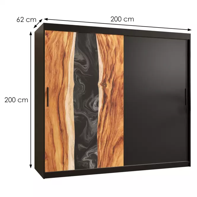 Skriňa Resin 200 čierna /čierna