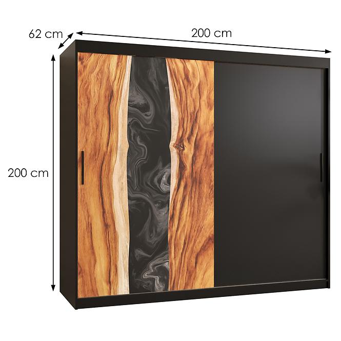 Skriňa Resin 200 čierna /čierna
