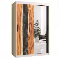 Skriňa Resin II 120 biela/zrkadlo