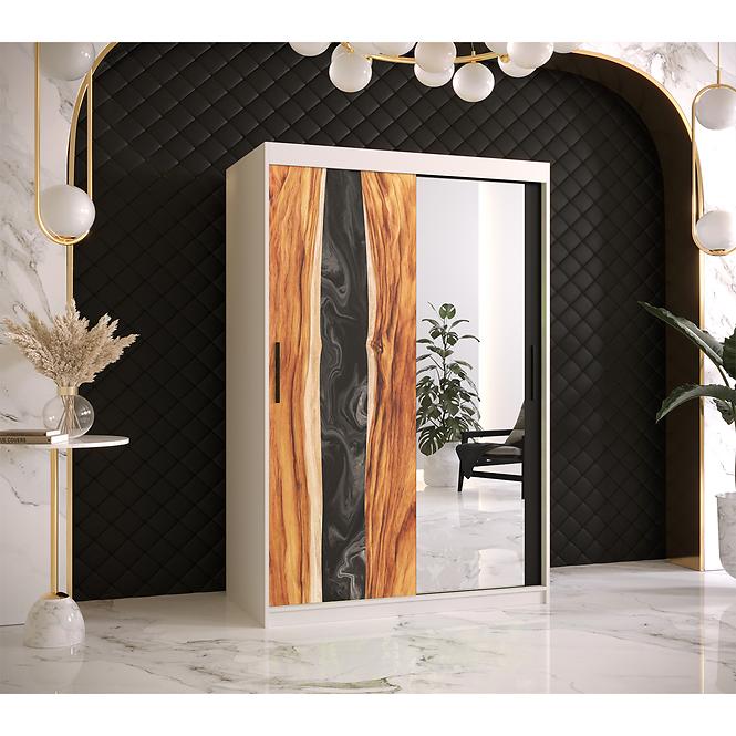 Skriňa Resin II 120 biela/zrkadlo