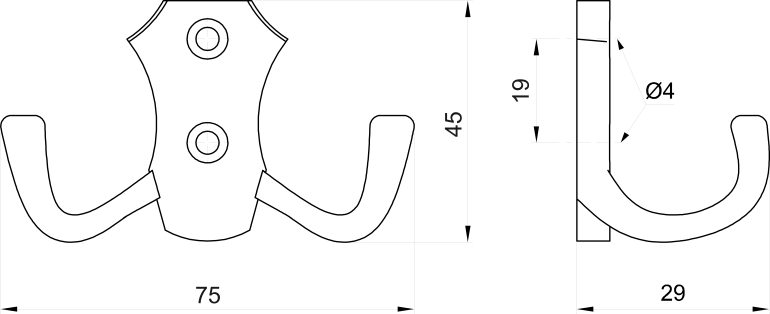 Vešiak W004/WP89 čierny,2