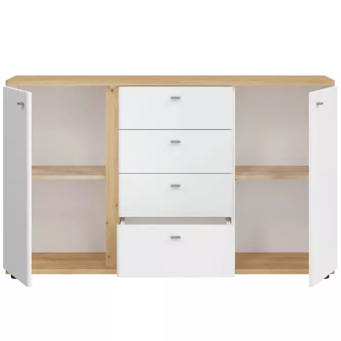 Komoda Avila 2D4S AILK01 biela/dub artisan,3