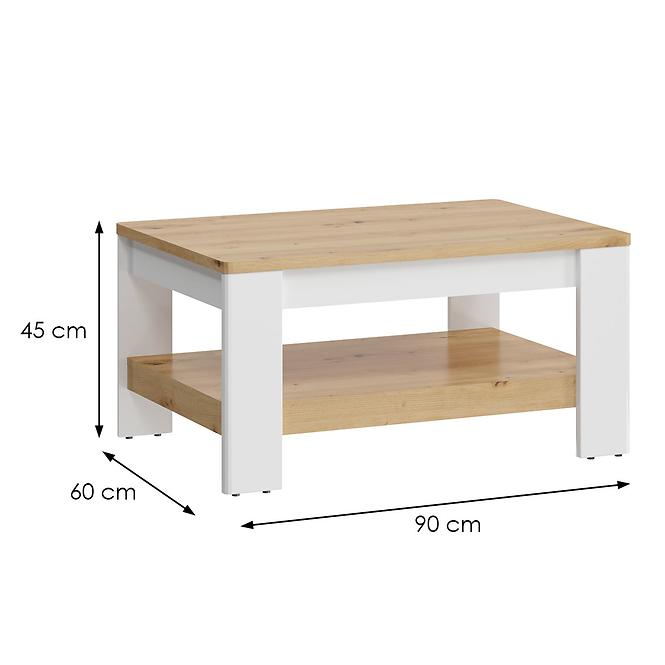 Konferenčný stolík Avila AILT01 biela/dub artisan