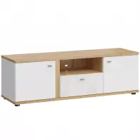 TV stolík Avila 2D1S AILF01 biela/dub artisan