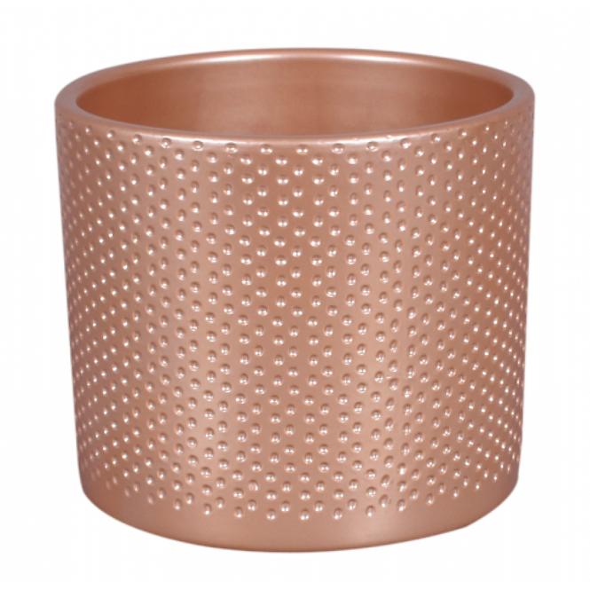 Obal na kvetináč Zeus Dots 13 cm ružový