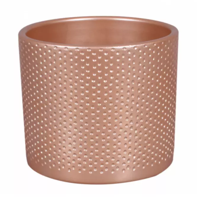 Obal na kvetináč Zeus Dots 13 cm ružový