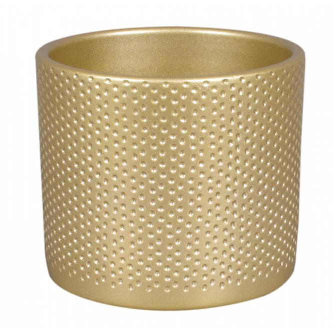 Obal na kvetináč Zeus Dots 13 cm zlatý