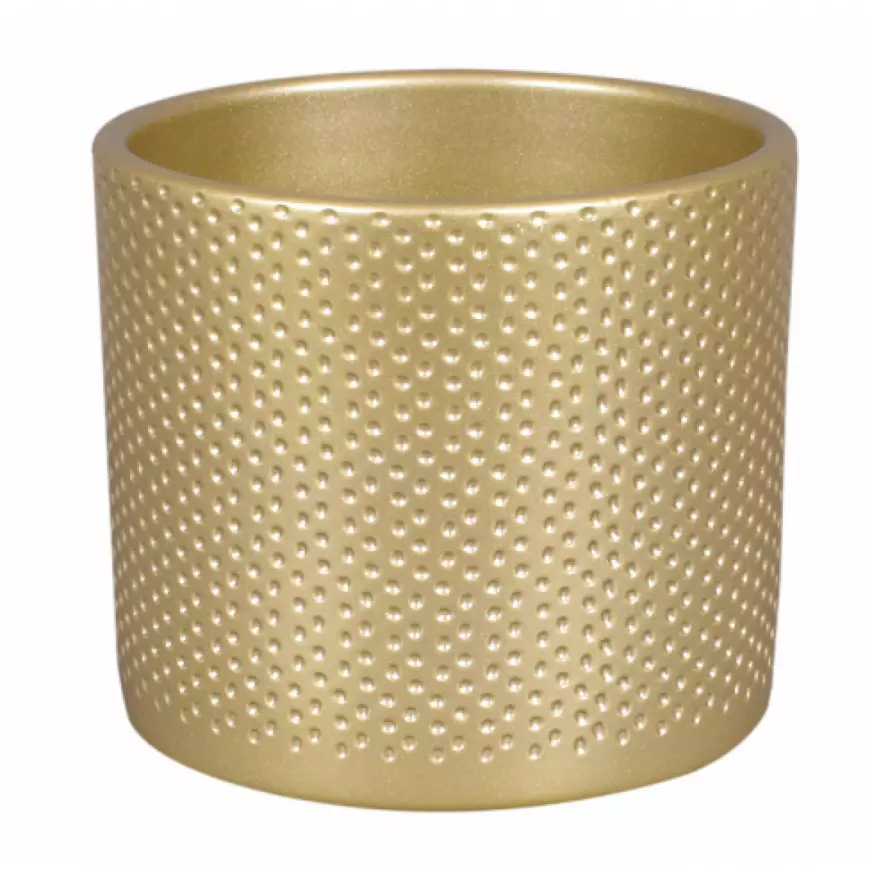 Obal na kvetináč Zeus Dots 13 cm zlatý