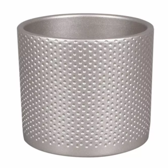 Obal na kvetináč Zeus Dots 17 cm sivý