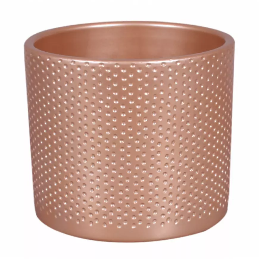 Obal na kvetináč Zeus Dots 17 cm ružový