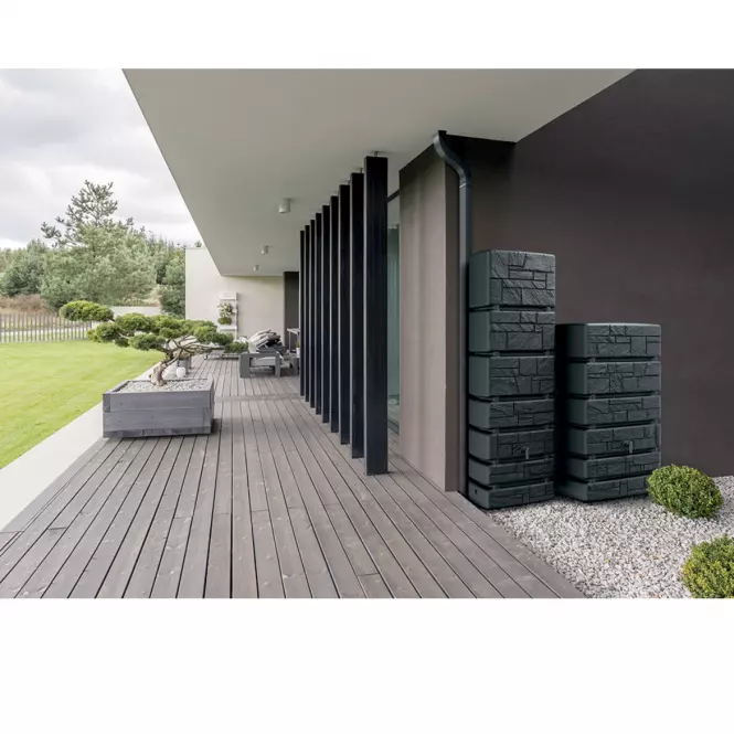 Nádrž na dažďovú vodu  TOWER STONE  antracit IDTST500
