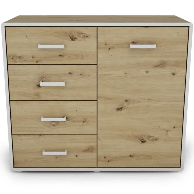 Komoda Capannoli 100 4s 1d dub artisan/biela,3