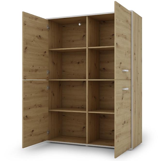 Komoda Capannoli 120 4d dub artisan/biela,5
