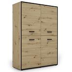 Komoda Capannoli 120 4d dub artisan/čierna