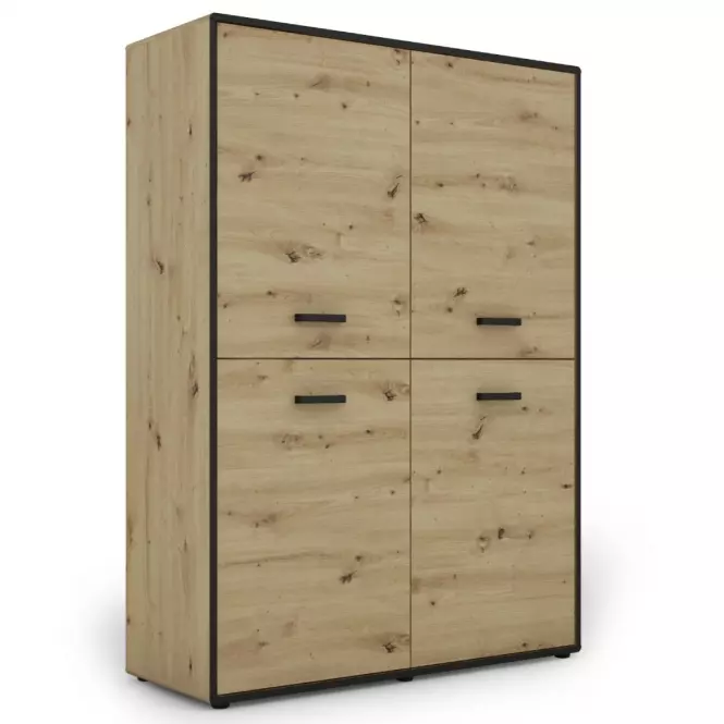 Komoda Capannoli 120 4d dub artisan/čierna