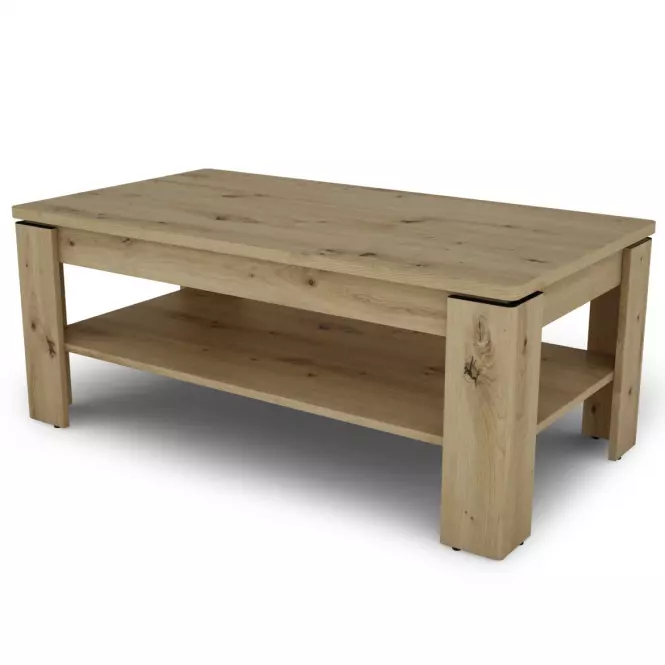 Konferenčný stolík Capannoli ct dub artisan/čierna