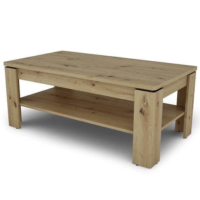 Konferenčný stolík Capannoli ct dub artisan/čierna