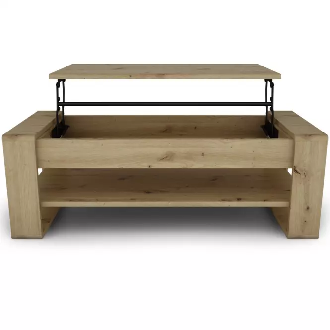 Konferenčný stolík Capannoli lift top dub artisan/biela