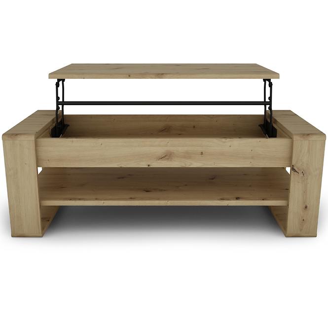 Konferenčný stolík Capannoli lift top dub artisan/biela