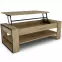 Konferenčný stolík Capannoli lift top dub artisan/čierna,6