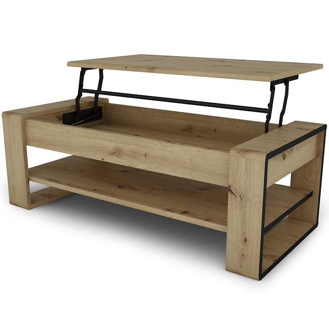 Konferenčný stolík Capannoli lift top dub artisan/čierna
