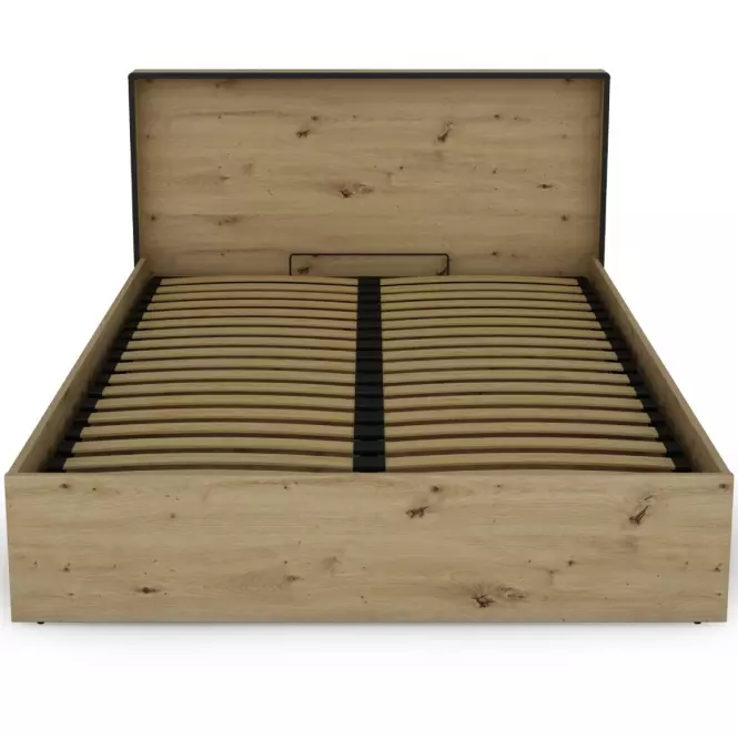 Posteľ Capannoli 140 dub artisan/čierna