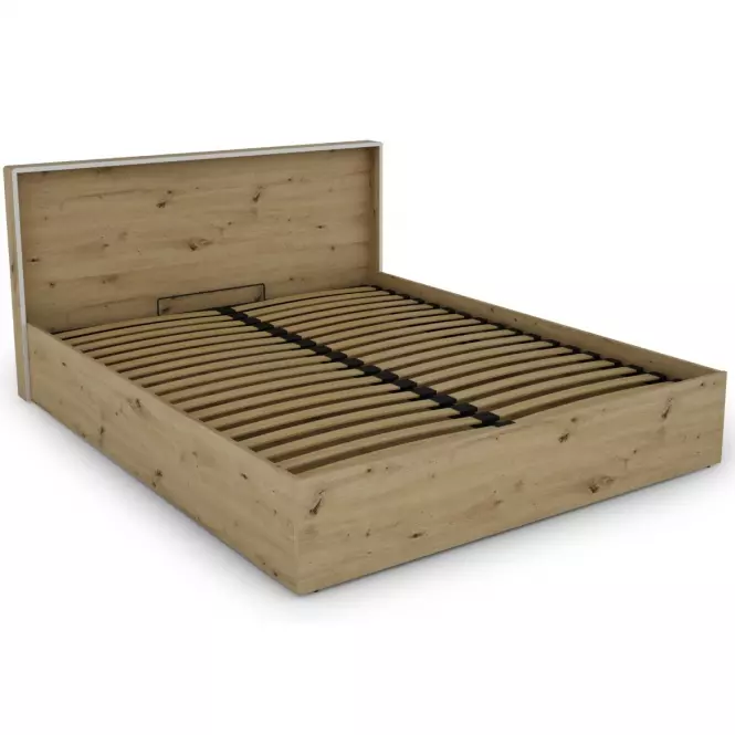 Posteľ Capannoli 160 dub artisan/biela