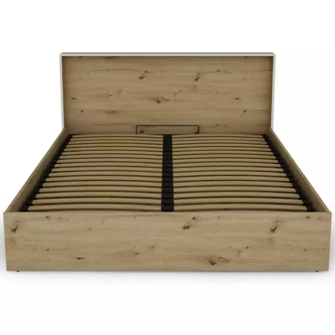 Posteľ Capannoli 160 dub artisan/biela
