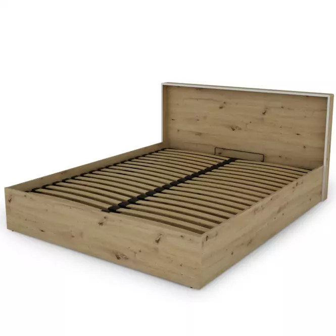 Posteľ Capannoli 160 dub artisan/biela