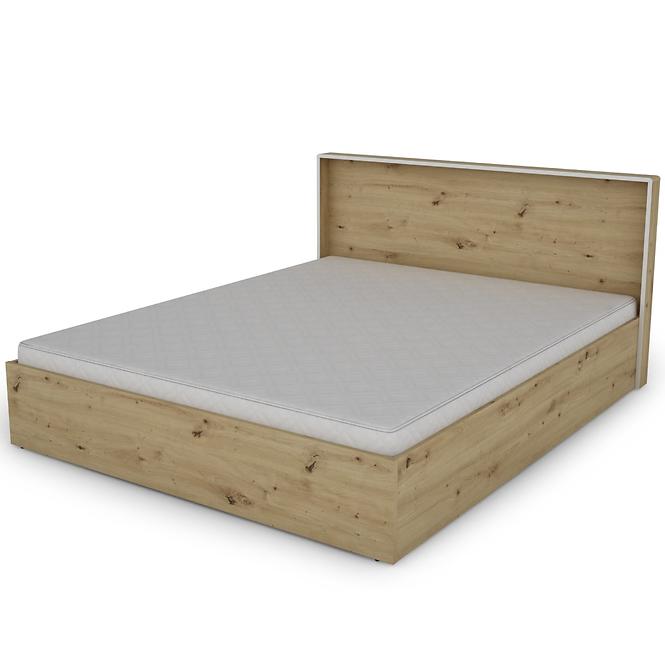 Posteľ Capannoli 160 dub artisan/biela