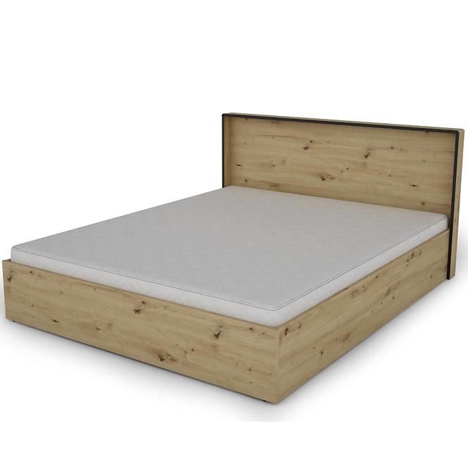 Posteľ Capannoli 160 dub artisan/čierna,7