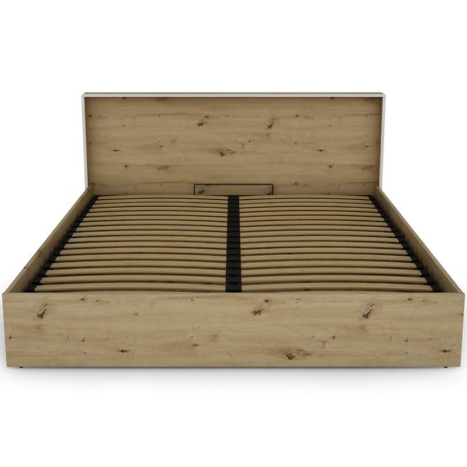 Posteľ Capannoli 180 dub artisan/biela