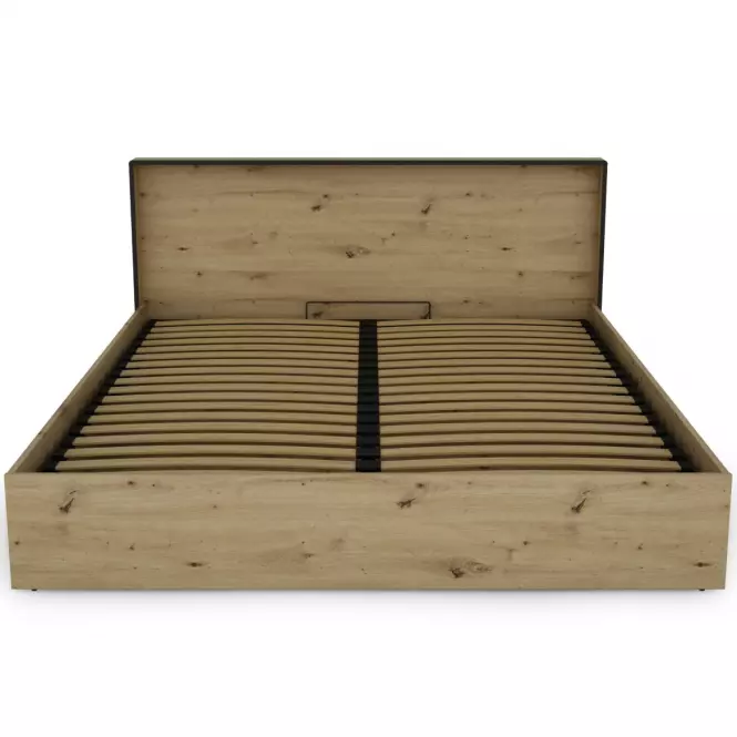 Posteľ Capannoli 180 dub artisan/čierna