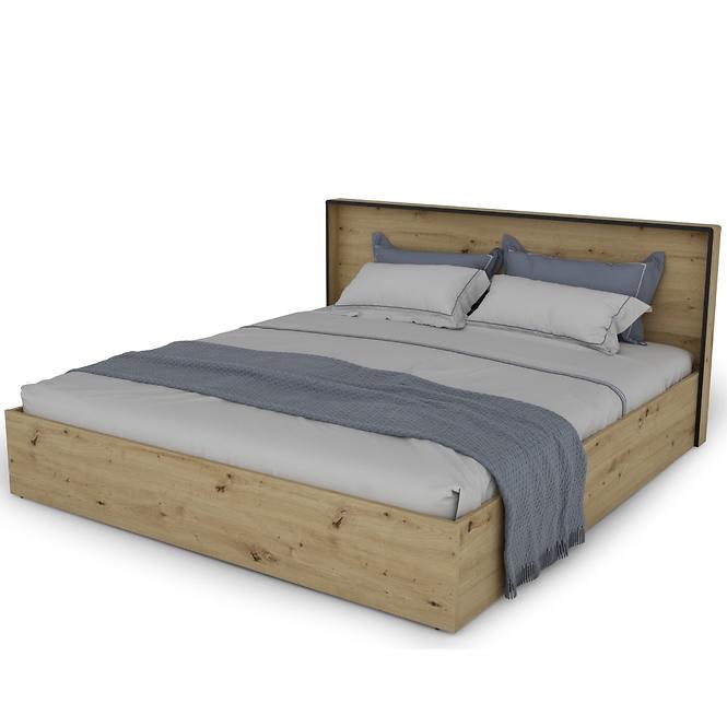 Posteľ Capannoli 180 dub artisan/čierna