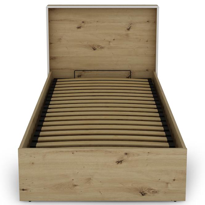 Posteľ Capannoli 90 dub artisan/biela