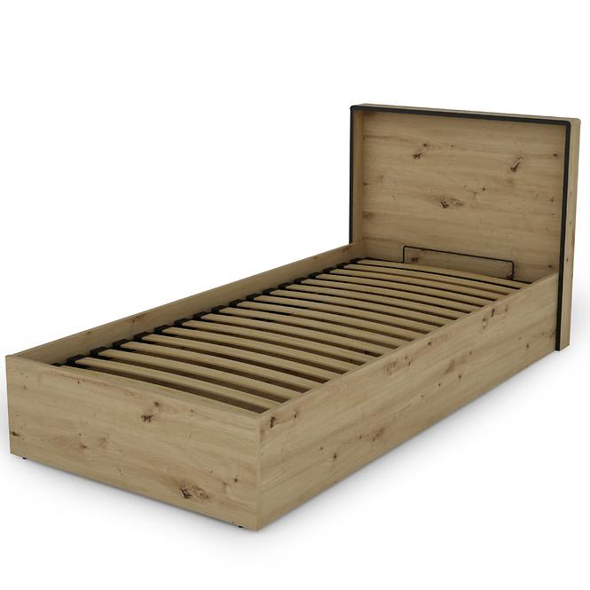 Posteľ Capannoli 90 dub artisan/čierna