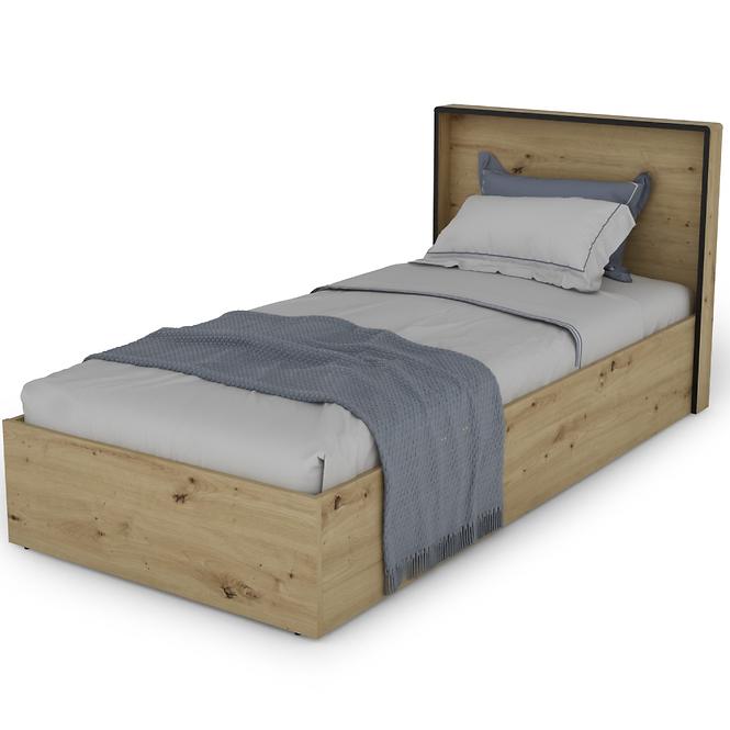 Posteľ Capannoli 90 dub artisan/čierna