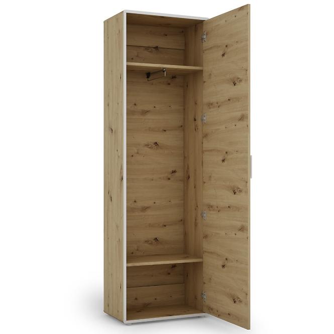 Skriňa Capannoli 1D dub artisan/biela,6