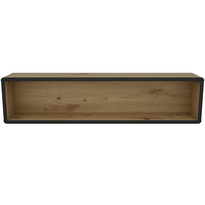 Polička Capannoli 100 dub artisan/čierna,3