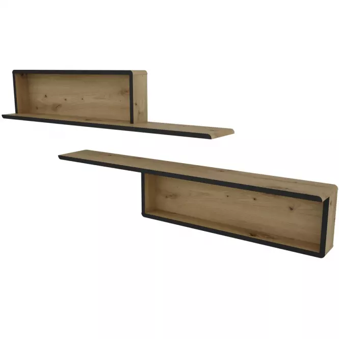 Polička Capannoli 120 dub artisan/čierna