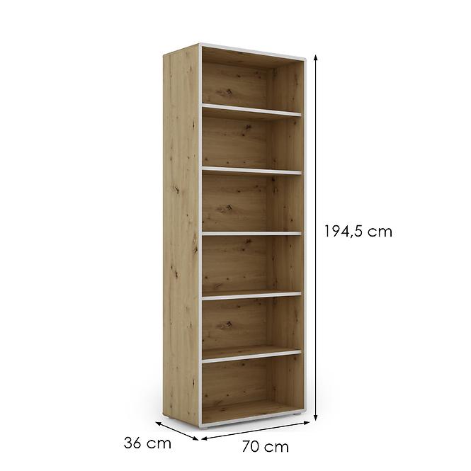 Regál Capannoli rg 70 dub artisan/biela,2