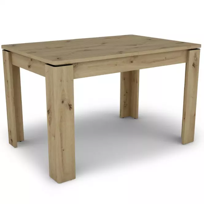 Rozkladací stôl Capannoli 120/160x80cm dub artisan/čierna