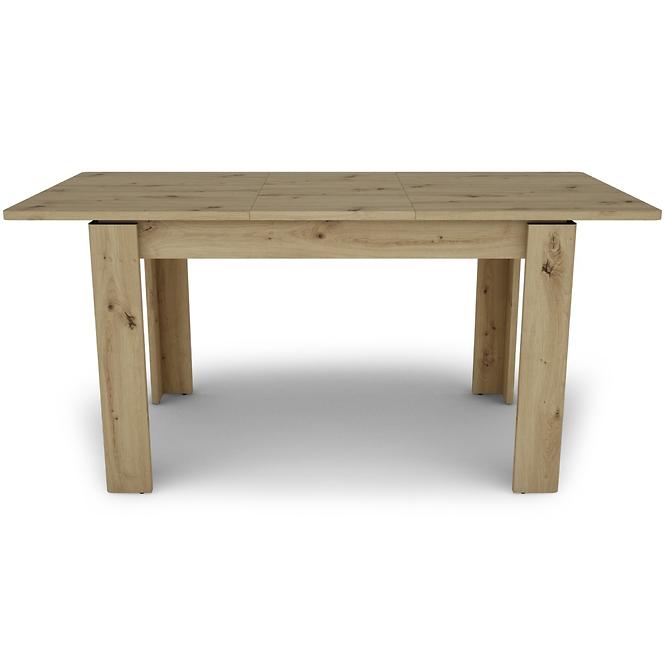 Rozkladací stôl Capannoli 120/160x80cm dub artisan/čierna