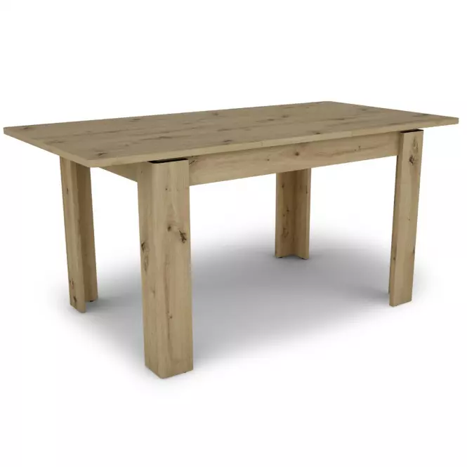 Rozkladací stôl Capannoli 120/160x80cm dub artisan/čierna