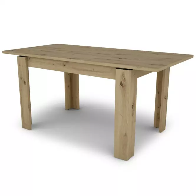 Rozkladací stôl Capannoli 120/160x80cm dub artisan/čierna