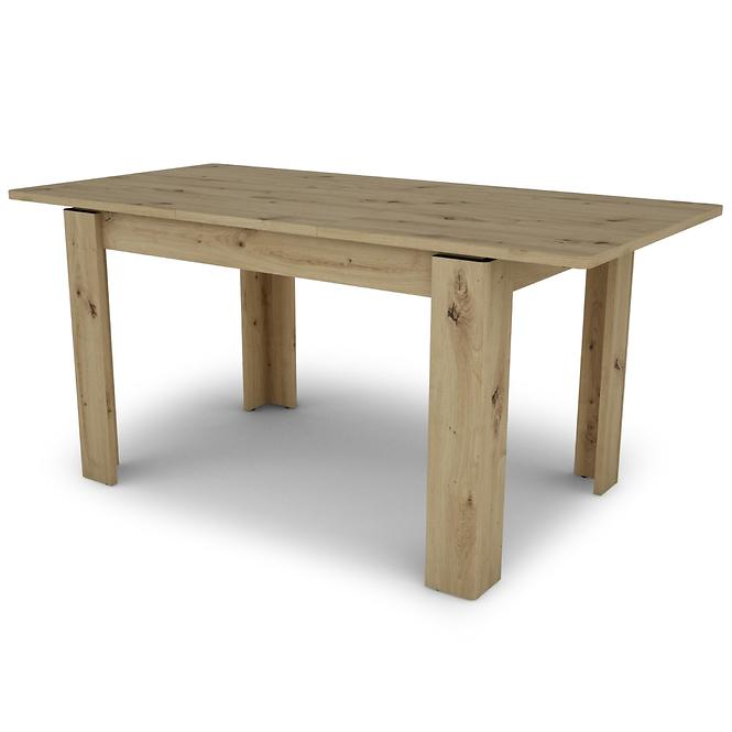 Rozkladací stôl Capannoli 120/160x80cm dub artisan/čierna