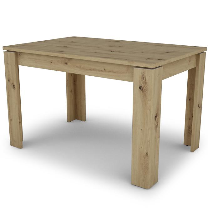 Rozkladací stôl Capannoli 120/160x80cm dub artisan/biela