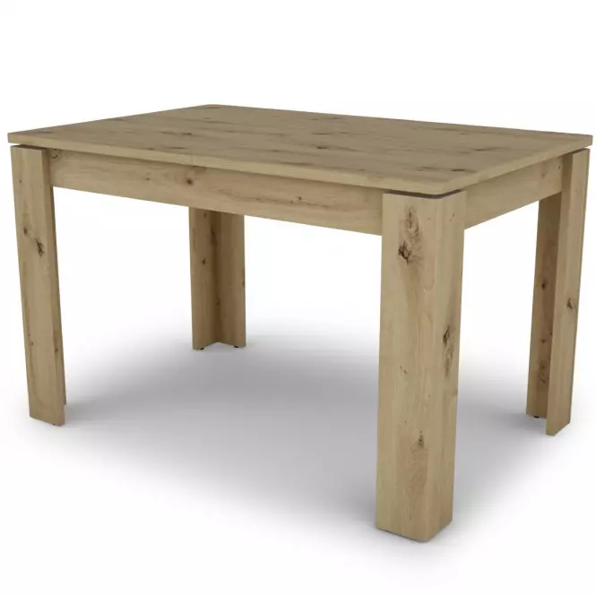 Rozkladací stôl Capannoli 120/160x80cm dub artisan/biela,4